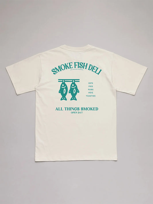 JAF Smoke Fish Deli Tee Antique White