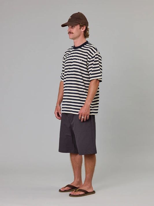 JAF Shore Tee Navy Stripe