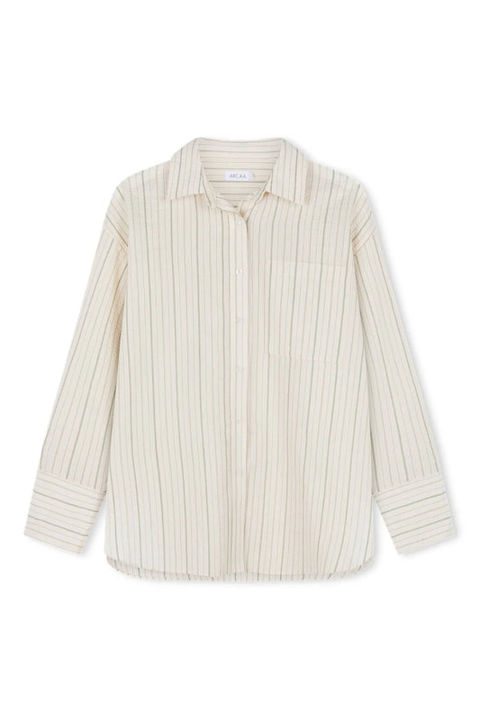 Arcaa Rae Shirt Olive Stripe