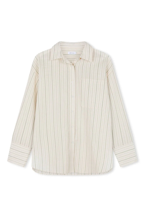 Arcaa Rae Shirt Olive Stripe