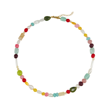 Aelia Multi-Stone Beaded Necklace