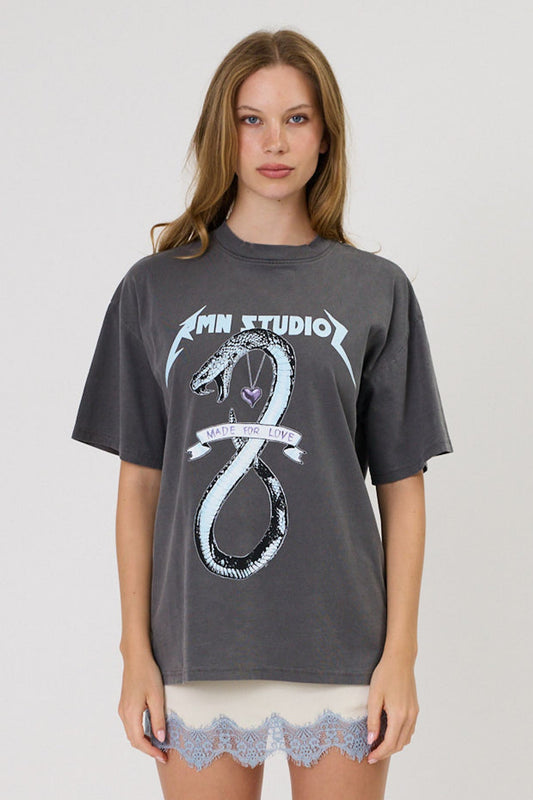 RMN Viper Tee Washed Black