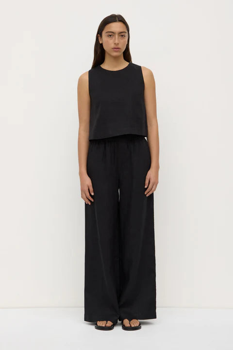 Assembly Linen Pant Black