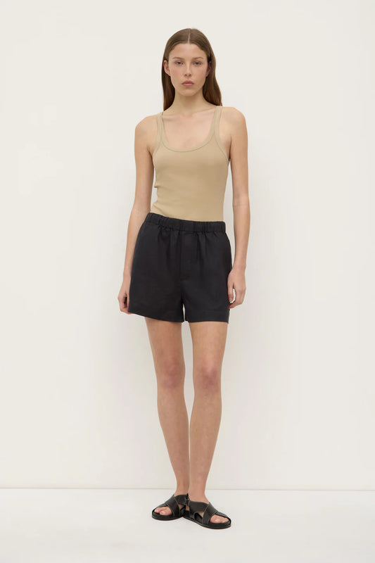 Assembly Linen Short Black