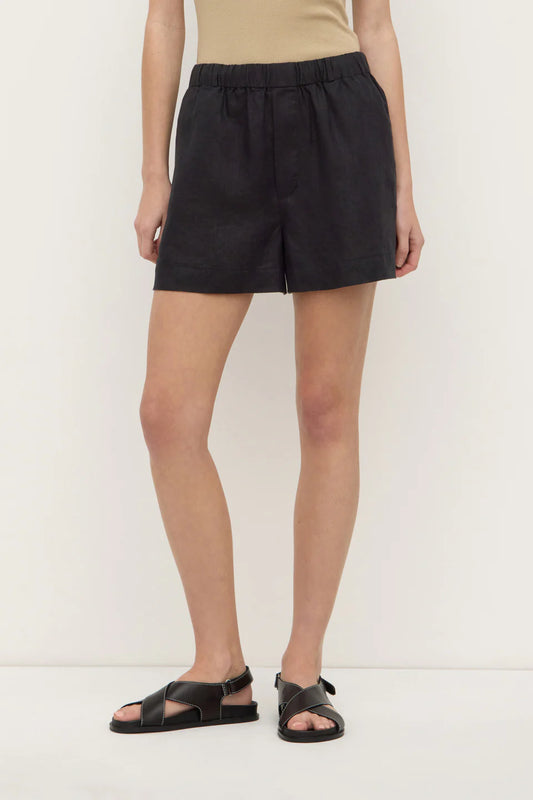 Assembly Linen Short Black