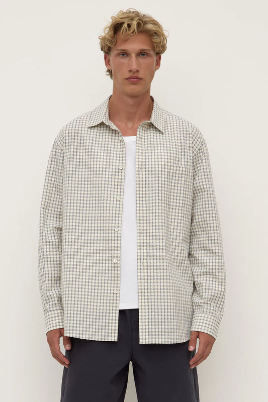Assembly Label Bowie Long Sleeve Shirt Ocean/Cream