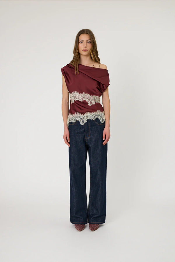 Remain Lara Top Pomegranate