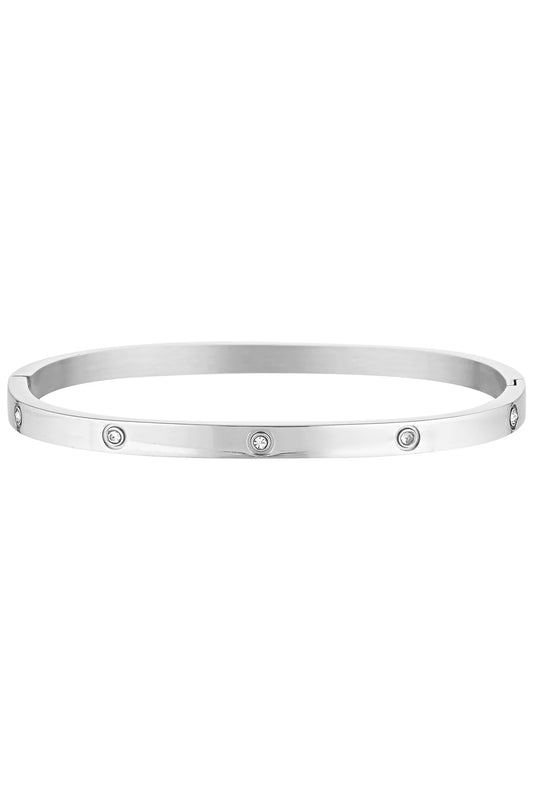 Porter Dylan Bangle Silver/Clear