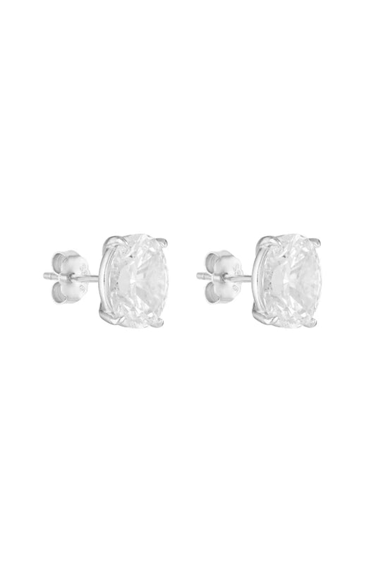 Porter Oval Studs 2ct Silver