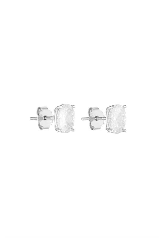 Porter Jewellery Oval Studs Silver